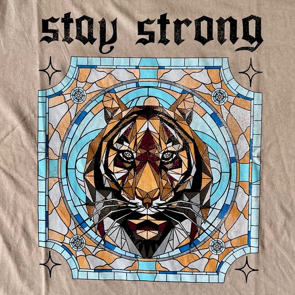 NWT Noisy May Women’s Oversized Stay Strong Tiger T-Shirt, Size M - Picture 6 of 8